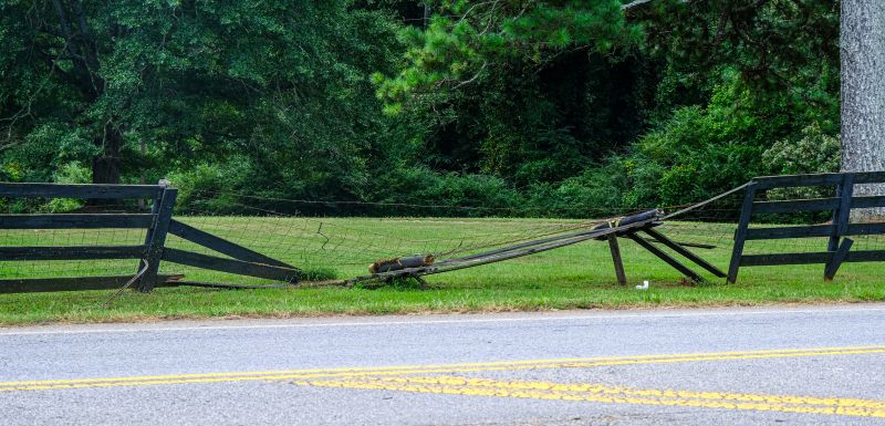 Damaged Wooden Fence